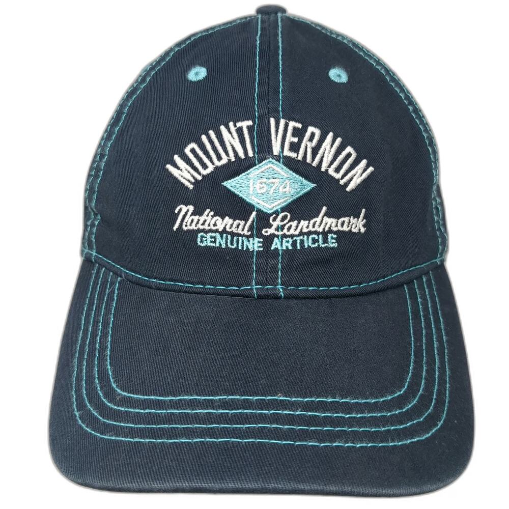 Prairie Mountain Blue One Size Baseball Cap Hat Mount Vernon Contrast Stitch